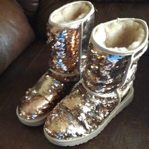 UGG Gold Sequin Boots